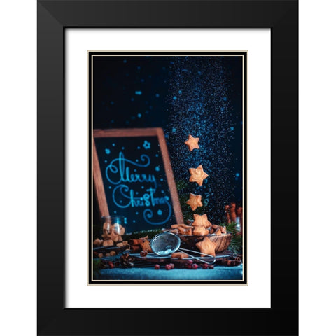 Make A Wish (Merry Christmas) Black Modern Wood Framed Art Print with Double Matting by Belenko, Dina