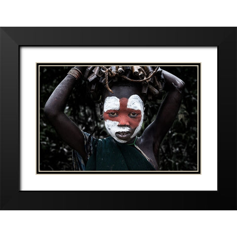 Untitled Black Modern Wood Framed Art Print with Double Matting by Inazio Kuesta, Joxe