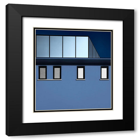 Out Of The Blue Black Modern Wood Framed Art Print with Double Matting by Claes, Gilbert