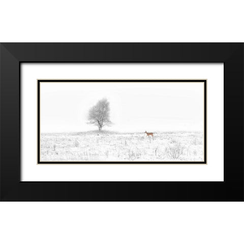 Christmas Coming Black Modern Wood Framed Art Print with Double Matting by Cheng, Yu
