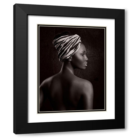 Fernanda Black Modern Wood Framed Art Print with Double Matting by Rosler, Ingo