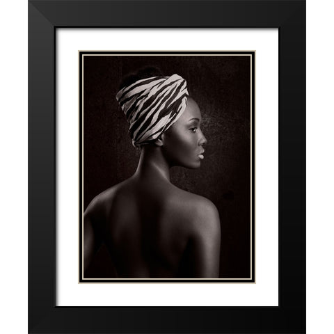 Fernanda Black Modern Wood Framed Art Print with Double Matting by Rosler, Ingo