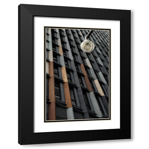 Ribbed Wall Black Modern Wood Framed Art Print with Double Matting by Claes, Gilbert