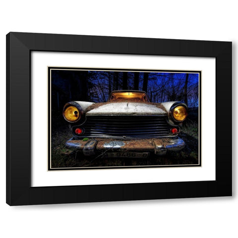 Morris Black Modern Wood Framed Art Print with Double Matting by Novillo, Alfonso