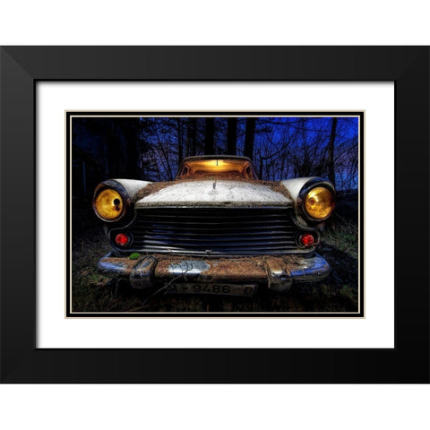 Morris Black Modern Wood Framed Art Print with Double Matting by Novillo, Alfonso