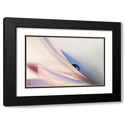 The Blue Drop Black Modern Wood Framed Art Print with Double Matting by Westum, Heidi