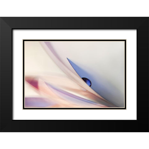 The Blue Drop Black Modern Wood Framed Art Print with Double Matting by Westum, Heidi