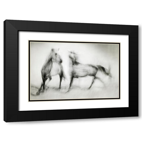 Shivers Black Modern Wood Framed Art Print with Double Matting by Benezech, Martine