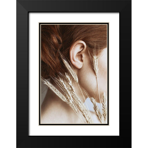 Rye Black Modern Wood Framed Art Print with Double Matting by Gorecka, Dorota