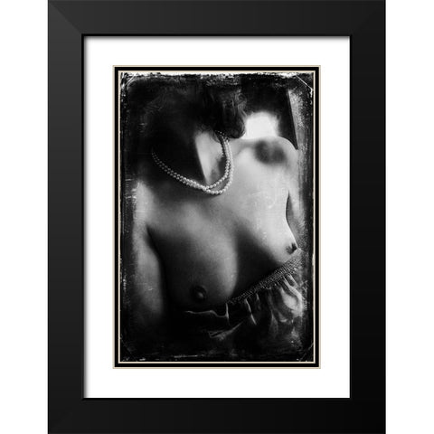 Untitled Black Modern Wood Framed Art Print with Double Matting by Bousca, Bogdan