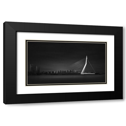 Erasmusburg Black Modern Wood Framed Art Print with Double Matting by Lopez, Oscar