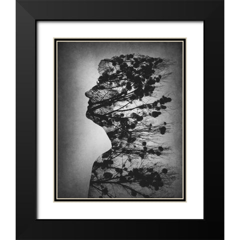 Essence Of Life Black Modern Wood Framed Art Print with Double Matting by Macko, Dusan