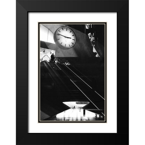 Ascend A Fall Black Modern Wood Framed Art Print with Double Matting by Abrantes, Paulo