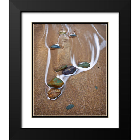 Zen Moment Black Modern Wood Framed Art Print with Double Matting by Anderson, Matt