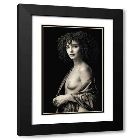 Classical Beauty Black Modern Wood Framed Art Print with Double Matting by Slotboom, Jan
