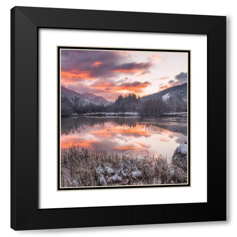 Zelenci Springs Black Modern Wood Framed Art Print with Double Matting by Krivec, Ales