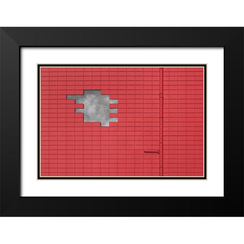 A Break In The Wall Black Modern Wood Framed Art Print with Double Matting by Luycx, Theo