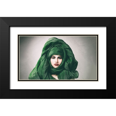 Desert Black Modern Wood Framed Art Print with Double Matting by Gil Raga, Joan