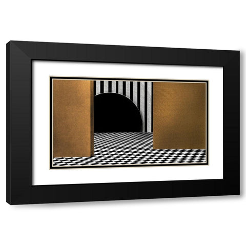 Trap Of Temptation Black Modern Wood Framed Art Print with Double Matting by Claes, Gilbert