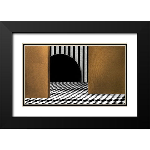 Trap Of Temptation Black Modern Wood Framed Art Print with Double Matting by Claes, Gilbert