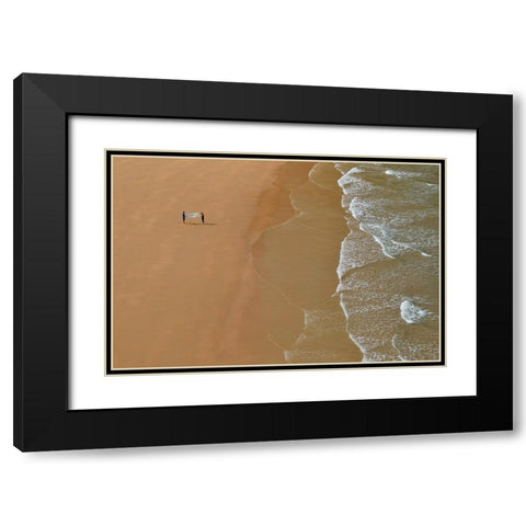 A Couple Black Modern Wood Framed Art Print with Double Matting by Kozuh, Primoz