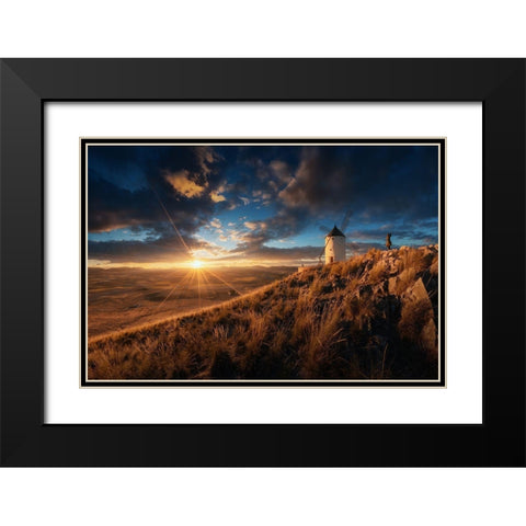 Blancos Contra El Sol. Black Modern Wood Framed Art Print with Double Matting by Pablo De, Juan