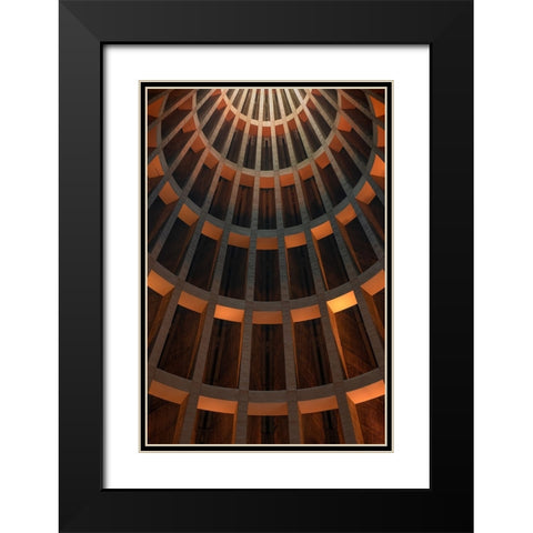 Shapes Black Modern Wood Framed Art Print with Double Matting by Tagliarino, Marco