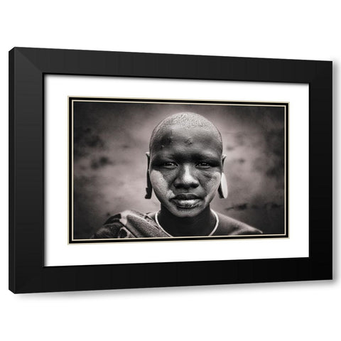 Mursi-Mursi-W Black Modern Wood Framed Art Print with Double Matting by Yosifov, Svetlin