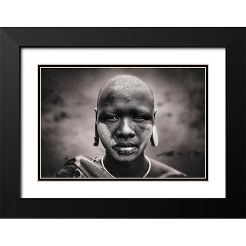 Mursi-Mursi-W Black Modern Wood Framed Art Print with Double Matting by Yosifov, Svetlin