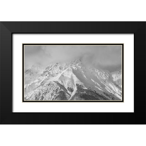 Brandjoch Black Modern Wood Framed Art Print with Double Matting by Lackner, Walter