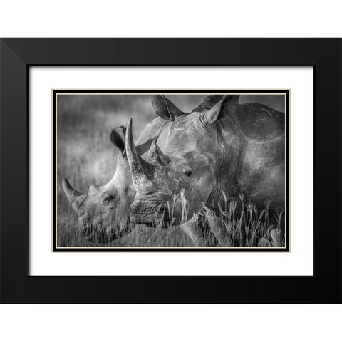 Qthe Manq Black Modern Wood Framed Art Print with Double Matting by C. Sink, Jeffrey