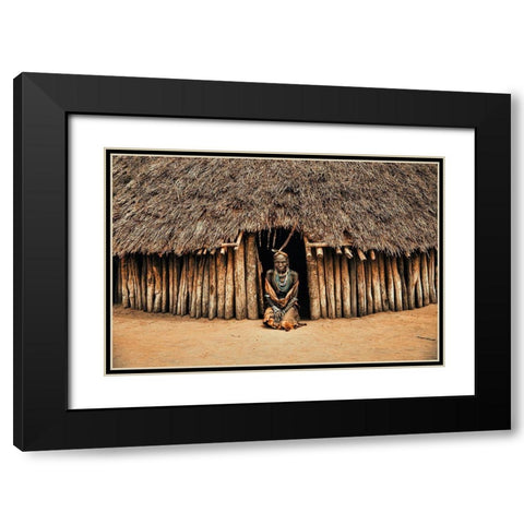 Mursi Home Black Modern Wood Framed Art Print with Double Matting by Yosifov, Svetlin