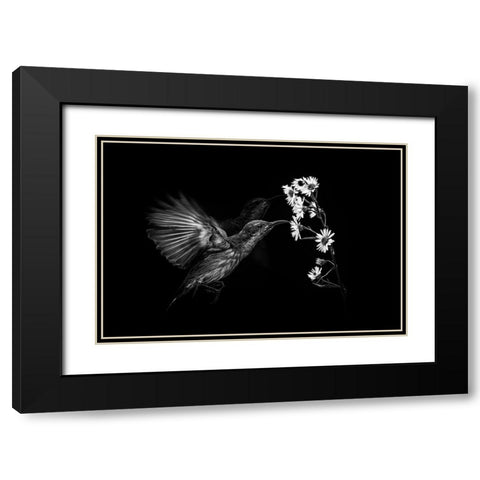Motion Black Modern Wood Framed Art Print with Double Matting by Halil, Andi