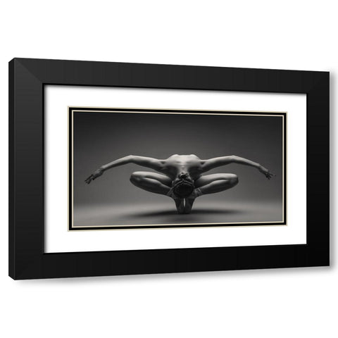 Deep Bow 6156 Black Modern Wood Framed Art Print with Double Matting by Valevicius, Aurimas