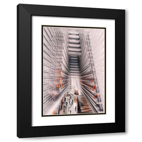 Marina Bay Sand Black Modern Wood Framed Art Print with Double Matting by Chiriaco, Carmine