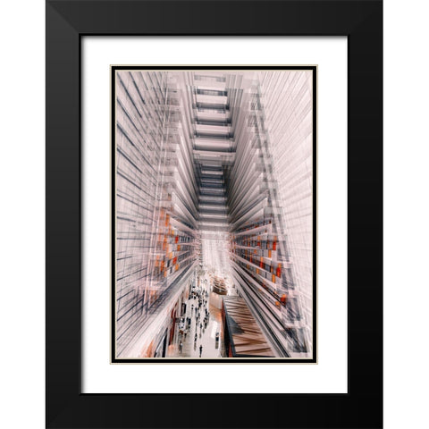 Marina Bay Sand Black Modern Wood Framed Art Print with Double Matting by Chiriaco, Carmine