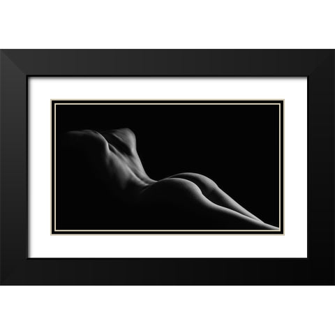 Shoulders Ongoing Black Modern Wood Framed Art Print with Double Matting by Valevicius, Aurimas
