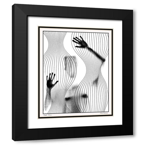 Graphic Woman Black Modern Wood Framed Art Print with Double Matting by Lindstrom, Frank
