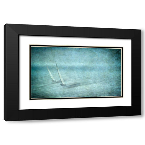 Windy Weather Black Modern Wood Framed Art Print with Double Matting by Van Son, Greetje
