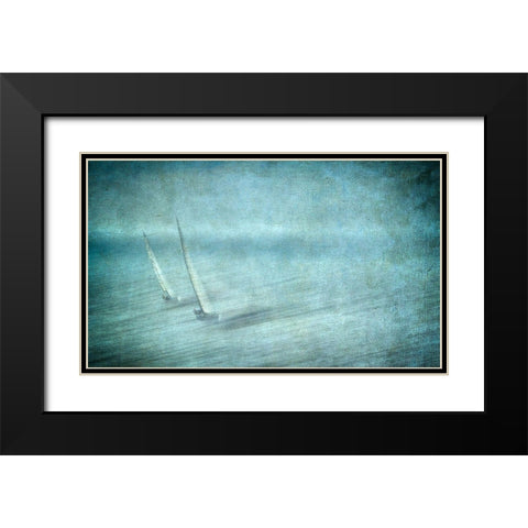 Windy Weather Black Modern Wood Framed Art Print with Double Matting by Van Son, Greetje