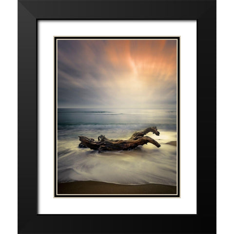 Morning Light Black Modern Wood Framed Art Print with Double Matting by Markova, Albena