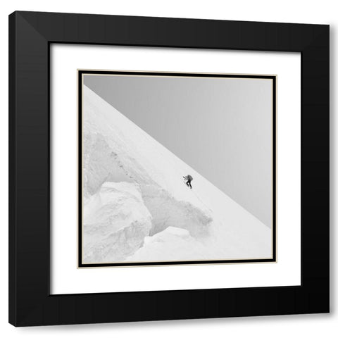 Effort Black Modern Wood Framed Art Print with Double Matting by Nodeh, Mostafa