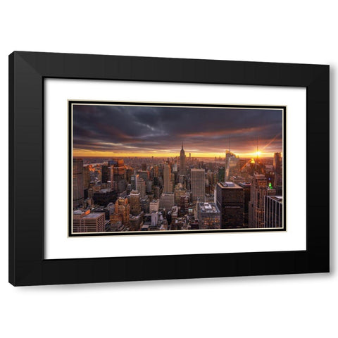 Top Black Modern Wood Framed Art Print with Double Matting by F. Turienzo, Carlos