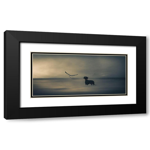 Dreamer....Just A Little Dreamer..... Black Modern Wood Framed Art Print with Double Matting by Willers, Heike