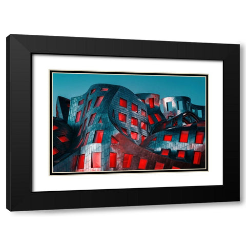 Wavas Black Modern Wood Framed Art Print with Double Matting by Kreiten, Mike