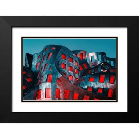Wavas Black Modern Wood Framed Art Print with Double Matting by Kreiten, Mike
