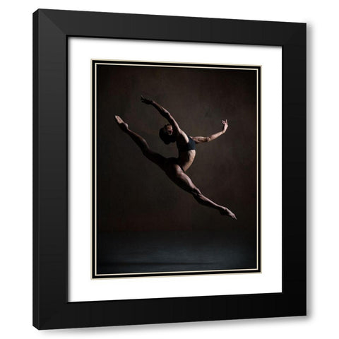Elegance In The Dark Black Modern Wood Framed Art Print with Double Matting by Stalmans, Luc