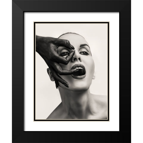ItS Ok Black Modern Wood Framed Art Print with Double Matting by VALEVICIUS, AURIMAS