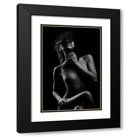 Sensual Beauty [Iveta] Black Modern Wood Framed Art Print with Double Matting by Krystynek MQEP, Martin