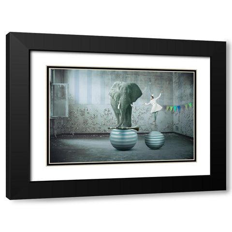 We Can Meet Us  Eye-To-Eye Black Modern Wood Framed Art Print with Double Matting by von Diepenbroek, Christine